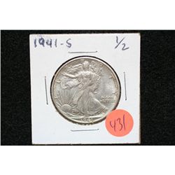 1941-S Walking Liberty half dollar