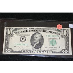 1950-C US Federal Reserve Note $10, Atlanta Georgia Reserve, #F37801497C