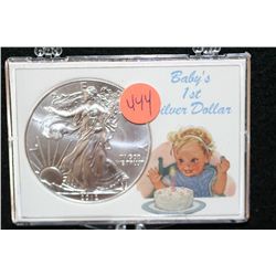 2012 Silver Eagle $1, "Baby's 1st Silver Dollar"