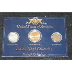 United States of America Indian Head Coin collection, lot of 3