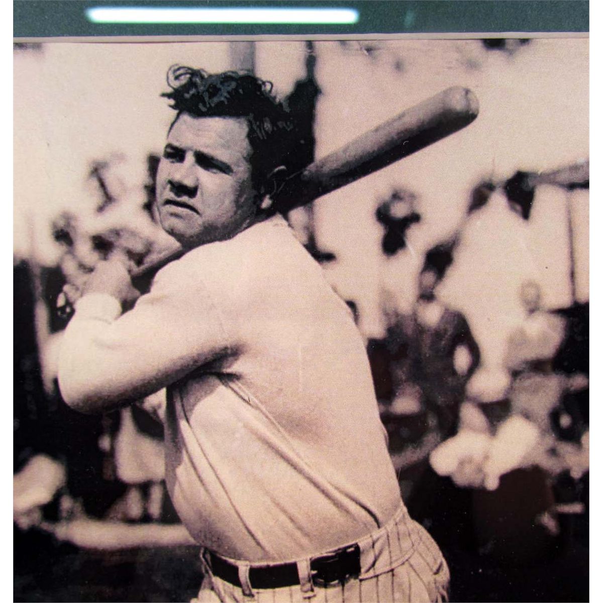 BABE RUTH CUT SIGNATURE W/ PHOTO - FRAMED W/ COA