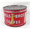 Image 1 : 3669 - HILLS BROS COFFEE TIN - 1 LB REGULAR GRIND