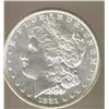 Image 1 : 1881-S  " DEEP MIRROR PROOF LIKE "  CHOICE / BRIGHT UNCIRCULATED HIGH GRADE  MORGAN SILVER DOLLAR WI