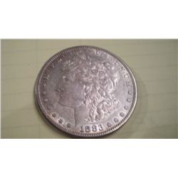 1883-S MORGAN SILVER DOLLAR, AU-53