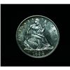 Image 2 : 1858-p Seated Liberty Half Dollar 50c Grades Select Uncirculated ms63