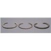 Image 1 : THREE NAVAJO SILVER GUARD BRACELETS