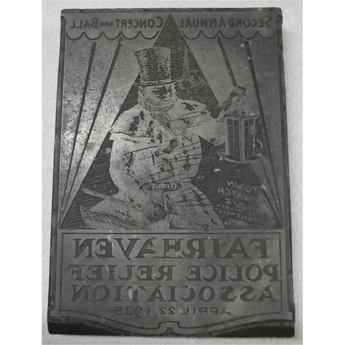 Woodblock Mounted Metal Printing Plate