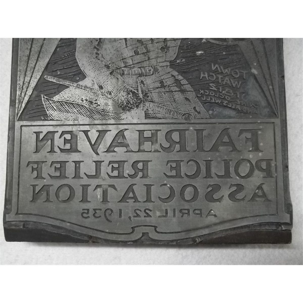 Woodblock Mounted Metal Printing Plate
