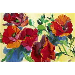 Kenneth Webb - POPPIES ON YELLOW, c.1980s