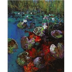 Kenneth Webb - EVENING GLOW, BALLINABOY POND, c.2005