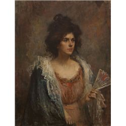 Sarah Henrietta Purser - WOMAN WITH FAN