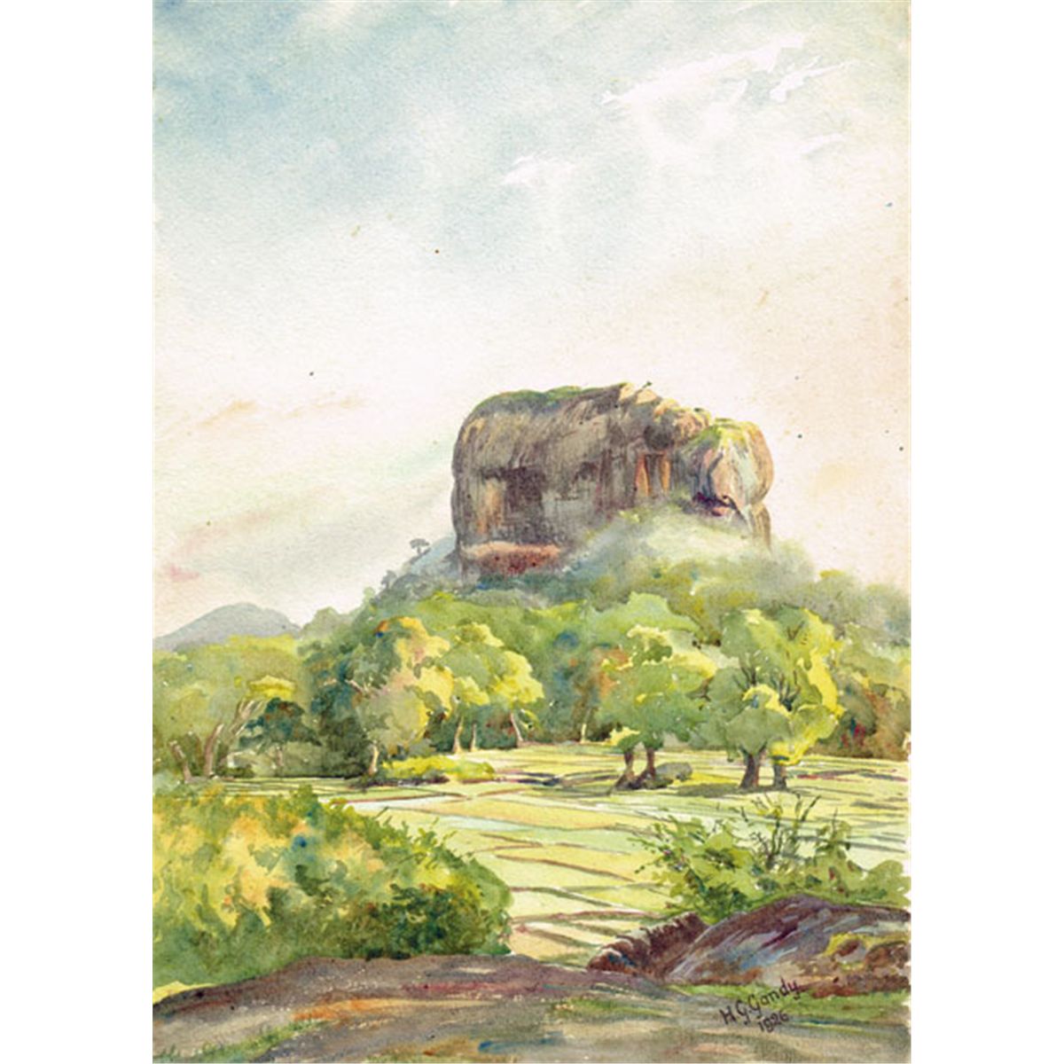 Henry George Gandy - SIGIRI FROM REST HOUSE, CEYLON (SRI ...