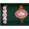 Image 1 : Bag containing boxed Victorian 15ct gold ring set with oval opal surrounded by