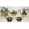 Image 1 : Silver plated 4-piece teaset with mask spouts & bird finials (4) (see