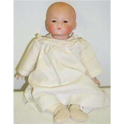 Early C20th Armand Marseille bisque headed doll with sleeping eyes