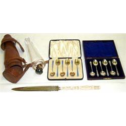Edwardian cased set of six HM silver coffee spoons