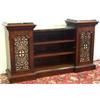 Image 1 : Early C19th William IV rosewood inverted breakfront dwarf bookcase with verde