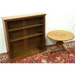 Regency period burr elm circular tilt-top occasional table on turned column &