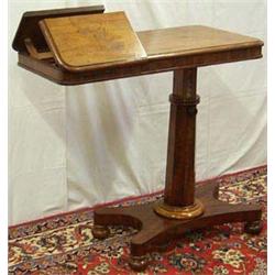 Early C19th William IV mahogany adjustable reading table