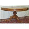 Image 1 : Victorian walnut circular tilt-top dining table