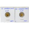 Image 1 : QTY:2 1907 Mini ST. Guadens 22KT