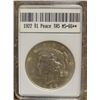 Image 1 : 1922 Peace Dollar TAS MS-66** W/Appraisal