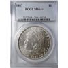 Image 1 : 1887 MORGAN DOLLAR PCGS MS-64+