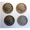 Image 1 : 4 1916S BUFFALO NICKELS G/VG