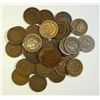 Image 1 : 100 mixed full date Indian head cents, approx 1/4 pre 1900.