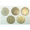 Image 2 : 5  1895 Barber dimes  readable dates  poor grade