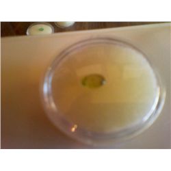 Faceted Green Gemstone From Gemstone Parcel Oval .25"