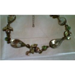 Shades of Green Crystal Braelet 6 1/2" Inches