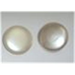 1 Pair Faux Pearl Earrings  Clasp Style 1/2"
