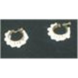 Vintage/Antique Beaded White Screwback Clasp Earrings. .