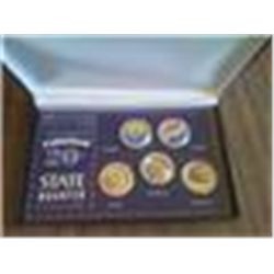 Colorzed State Quarters 1999. New Jersey, Delaware, Georgia, Connecticut, Pennsylvania.