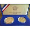 Image 1 : 1986 Statue of Liberty Proof Silver Dollar & Half-dollar Commemorative Set