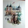 Image 1 : FRAMED MATTED WOOD AND GLASS POSTER OF TOWER OF LONDON BY ERIC MASON  25"X 21"