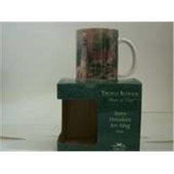 New In Box Ivory Porcelain Art Mug Thomas Kinkade "The Light of Peace"