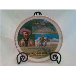 Porcelain Plate Buffalo Bill Museum Lookout Mountain, Colorado Gold Edges 7"