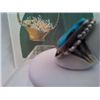 Image 2 : 1 inch Silver and Turquoise Ring  Approximate size 5.5
