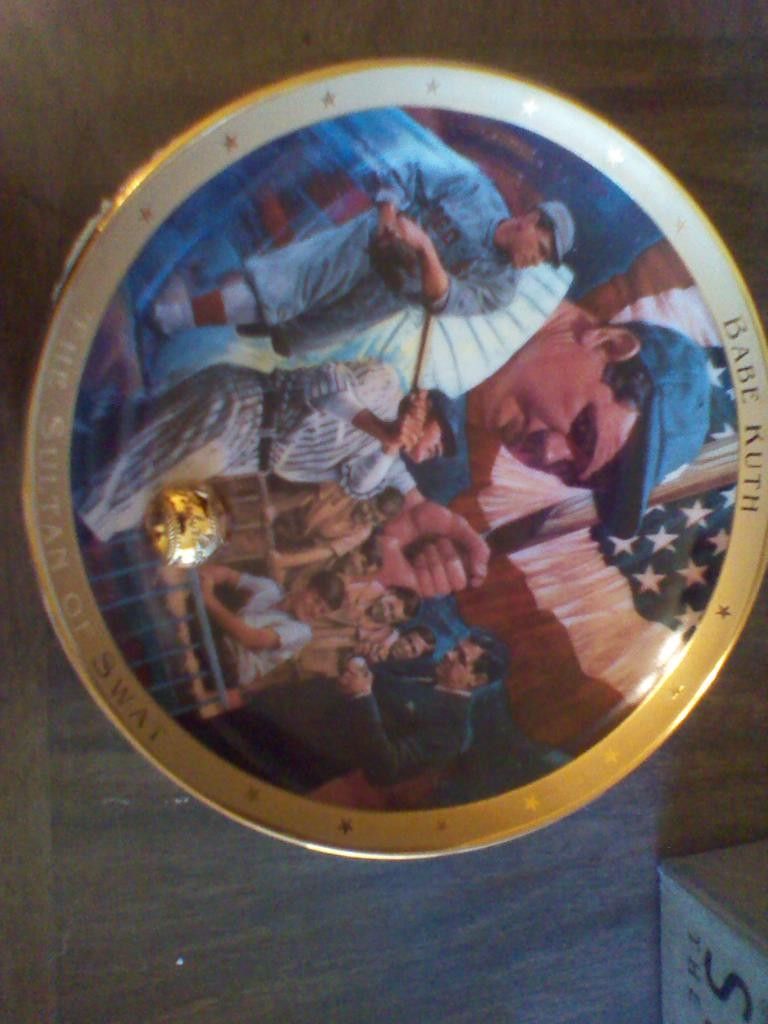 BABE RUTH ROYAL DOULTON COLLECTOR PLATE FRANKLIN MINT #HA5822 MIB