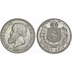Brazil. Republic. AR 2000 Reis 1888R. XF.