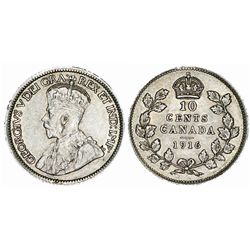Canada. AR 10 Cent 1916. Nice XF