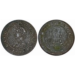 Canada. Lower. Montreal. 1/2 Penny 1816. AVF.
