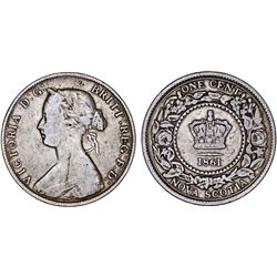 Canada. New Scotia. AE 1 Cent 1861. VF