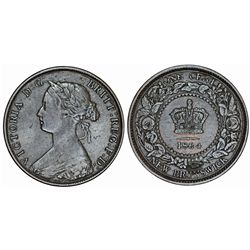 Canada. New Brunswick. AE 1 Cent 1864.  XF, nice