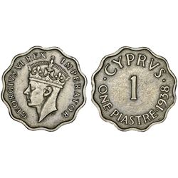 Cyprus. British Rule. 1 Piastre 1938. XF