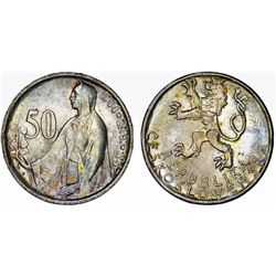 Czechoslovakia. AR 50 Korun 1948. UNC, toned.