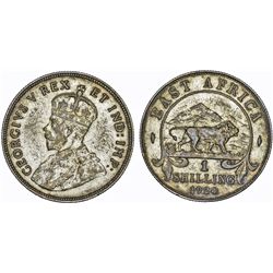 British East Africa. Silver 1 Shilling 1924. Nice XF.
