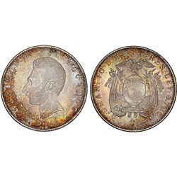 Ecuador. Republic. AR 2 Sucres 1944 Mo. UNC, toned